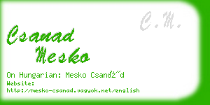 csanad mesko business card